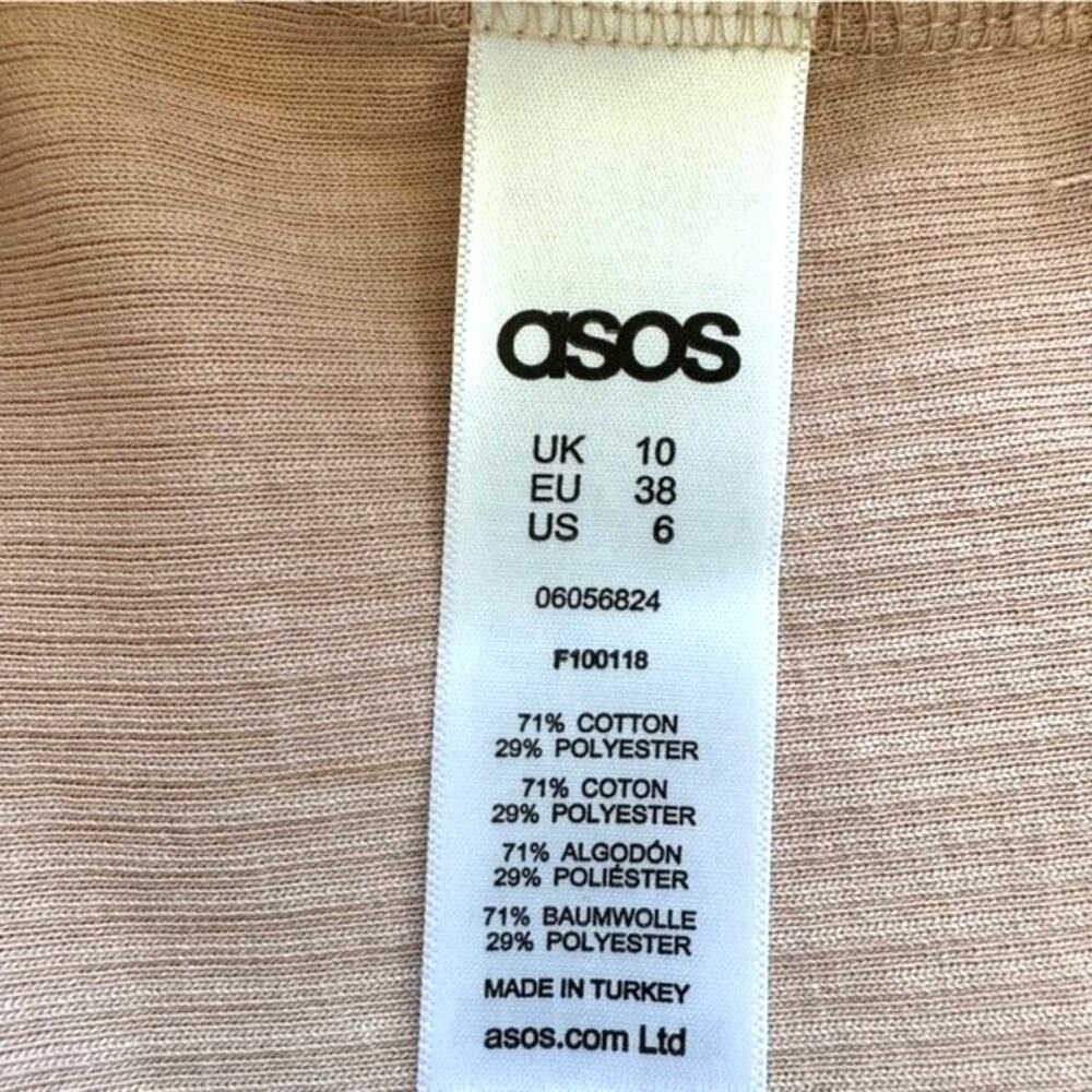 NWT ASOS Ribbed Crop Tank With Ruffle Straps Size 6 - Picture 3 of 5